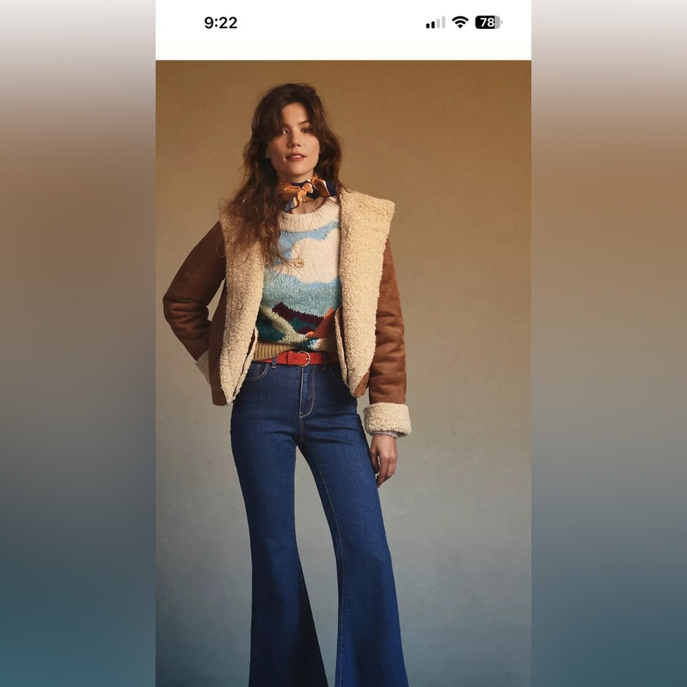 Pilcro and the Letterpress High Rise Flare Jeans